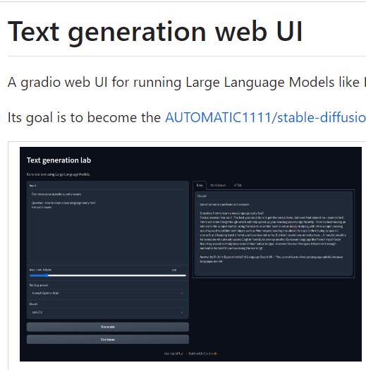 运行大型语言模型的 web UI