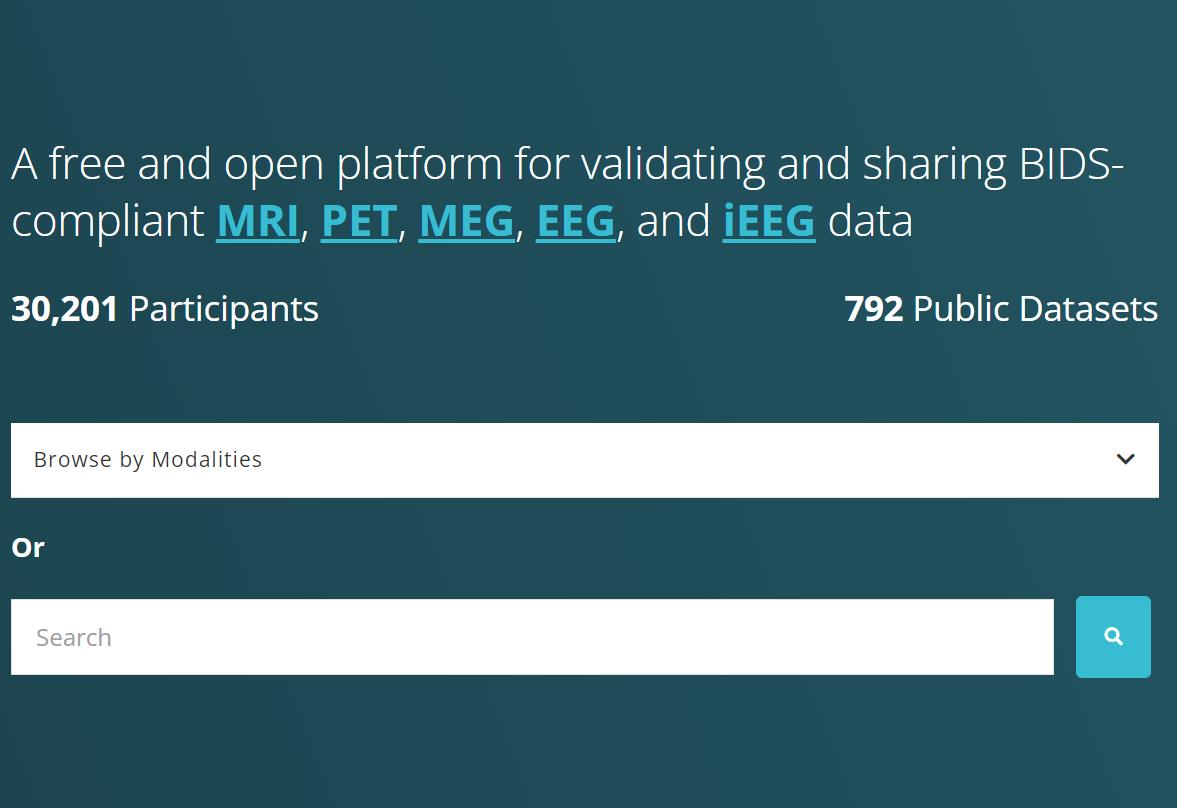 openneuro开放免费分享BIDS数据