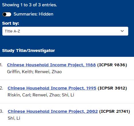 中国家庭收入调查