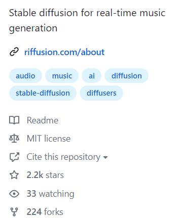 riffusion 在Github上的开源