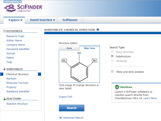 CAS Scifinder 最大的化学文摘库