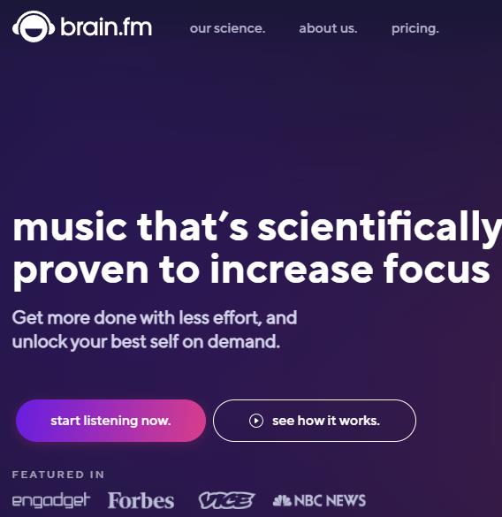 brain.fm 生成冥想、睡眠、专注