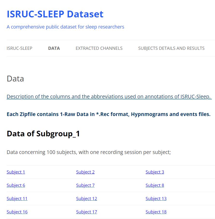 ISRUC Sleep