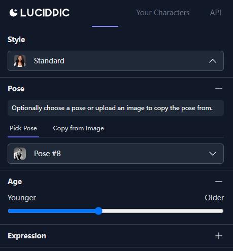 lucidpic 根据指定参数生成人像