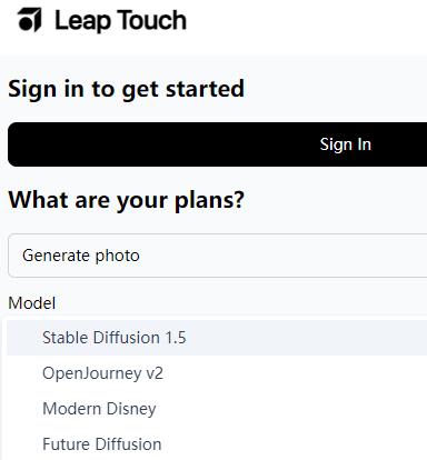 leaptouch各开源模型前端页面