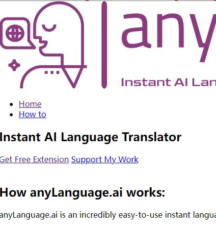 anyLanguage.ai 快速及时翻译